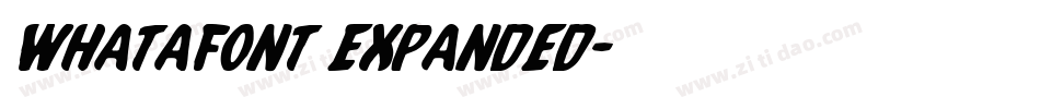 Whatafont Expanded字体转换
